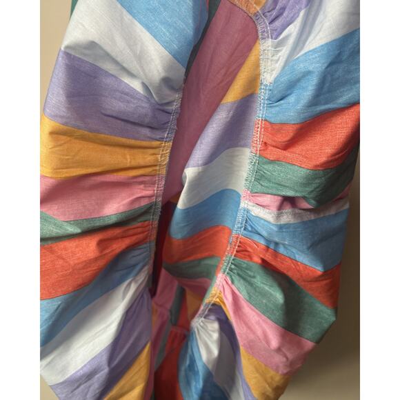 Gerty Midi Dress Buddy Love Rainbow Striped Dress - Picture 7 of 8